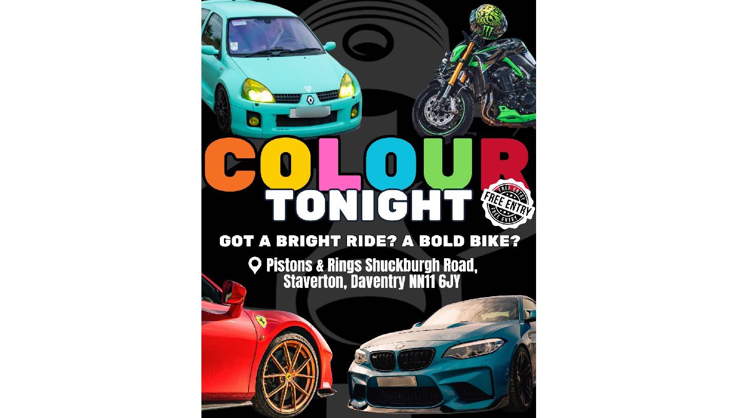 PISTONS AND RINGS: COLOUR CARS AND BIKES